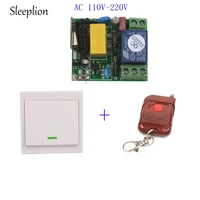 sleeplion mini 220v 1ch 1ch 10a wireless wall panel remote control switch relay receiver mini transmitter onoff