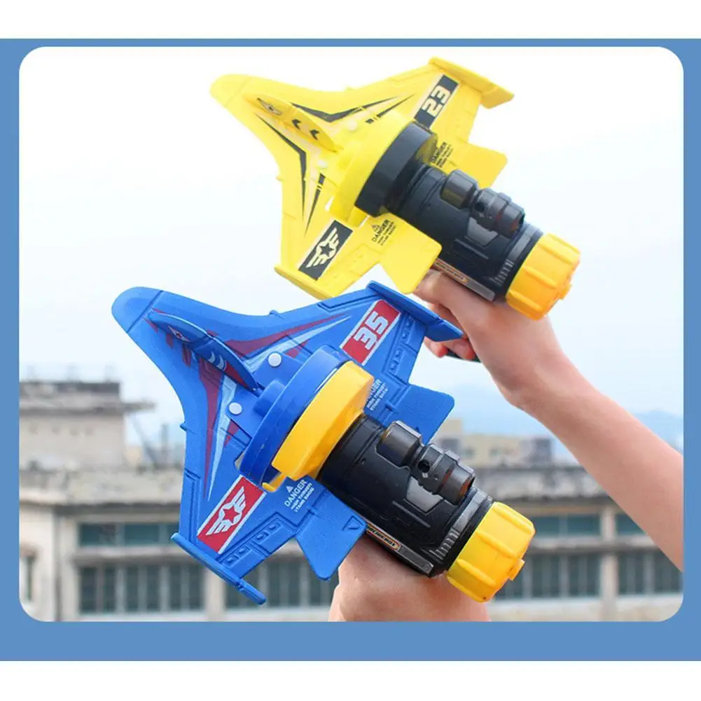 

2021 New Hand Throwing Swivel Catapult Foam Aircraft Launcher Children Gliding Aircraft Outdoor Pistol G0V5
