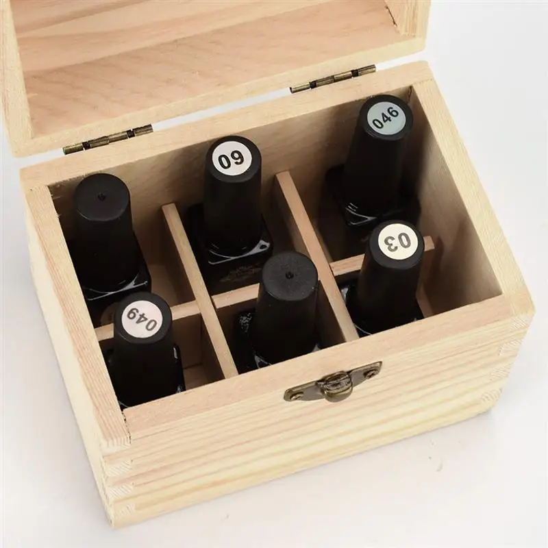 1 шт. деревянная бутылка для эфирного масла с 6 отделениями|Коробки и ящики