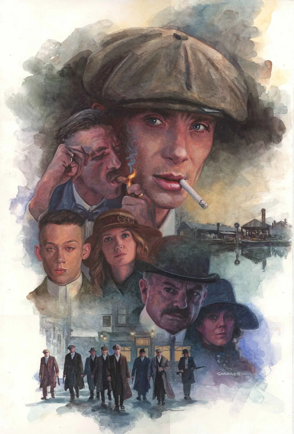 Британский высокий балл crime drama Peaky Blinders плакат высокое качество холст картина домашний Декор стены искусства duvar tabloar o762