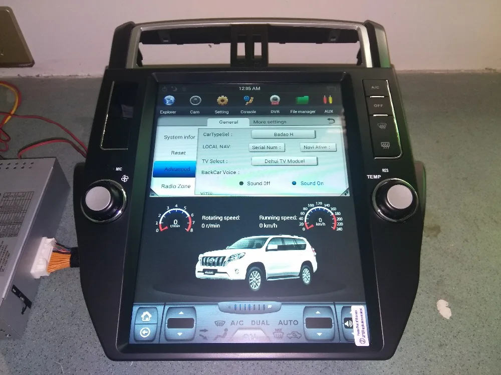 12 1 ''tesla style Android 9 0 автомобильный DVD плеер GPS навигация для Toyota Land Cruiser Prado 2010 2011 2012