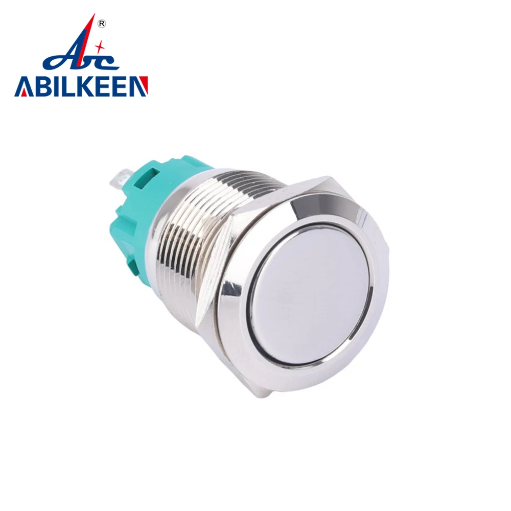 

ABILKEEN 19mm ON-OFF Momentary/Latching Metal Push Button Switch 1NO1NC Nickel Plated Brass/Stainless Steel