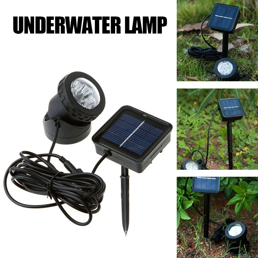 

Solar Spotlight LED Pond Lights Submersible Landscape Waterproof Underwater Projector Lamp For Garden Pathway Outdoor Lighting