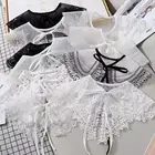 1 шт., Женская кружевная блузка с имитацией воротника