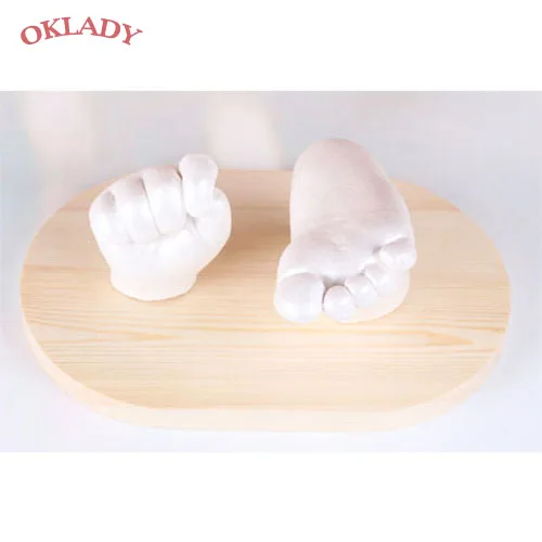 Oklady 3D Ручная форма для печати ног для детского порошка штукатурка литья комплект отпечаток руки подарок на память детский памятник для роста