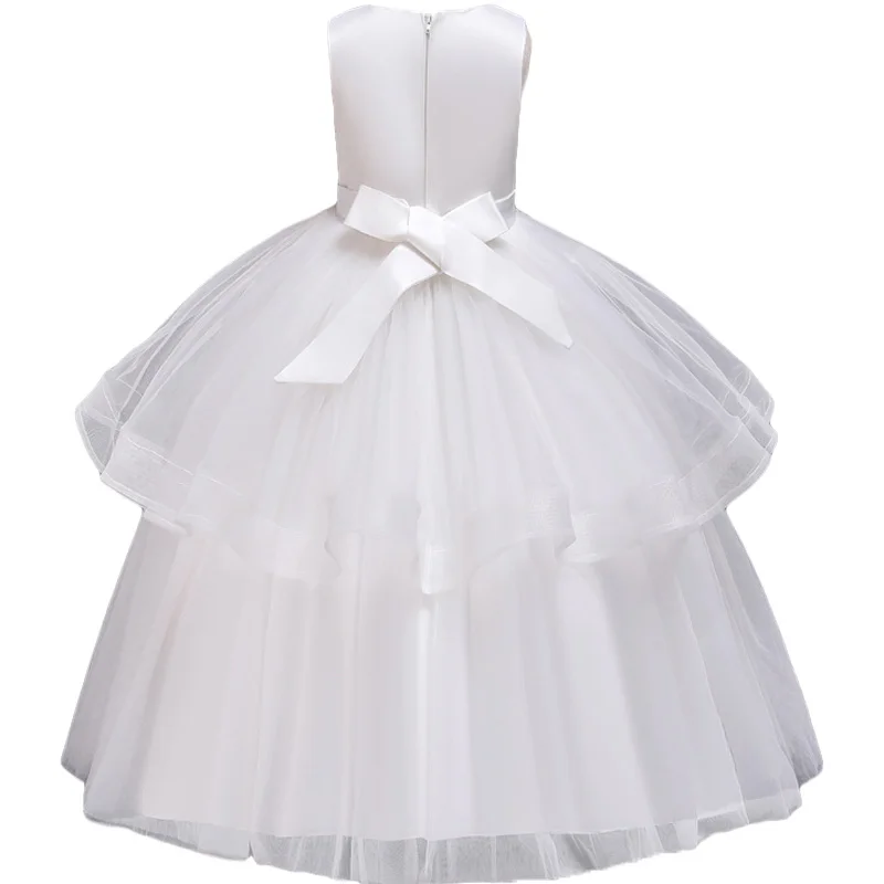Платье с цветами для маленьких девочек элегантное детское платье принцессы на
