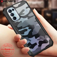 rzants for oppo reno 5 reno 5 pro 5g case camouflage armor hybrid shockproof slim matte cover phone casing clear back
