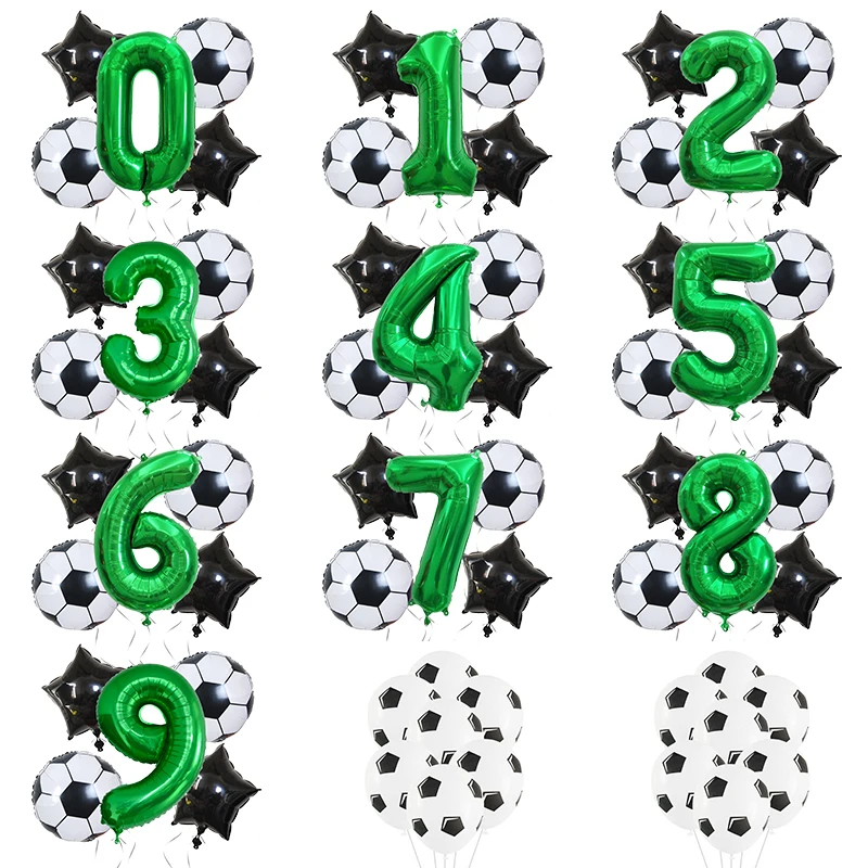 

Гелиевые фольгированные Globos шары в виде футбольных мячей, украшения для дня рождения, для детей, для мальчиков, чемпионата мира, цифры, мячи, ...