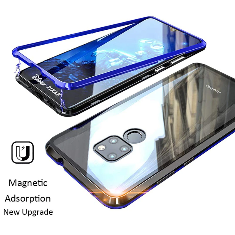 Роскошный Магнитный поглощающий металлический флип чехол для телефона Huawei Mate 20 X