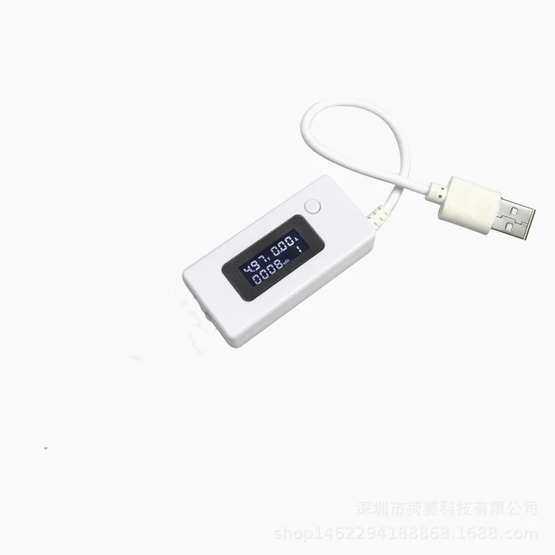 Мини Портативный ЖК-детектор USB Вольтметр Амперметр мобильное зарядное устройство Емкость Тестер измеритель напряжения тока зарядки монитор - Цвет: White