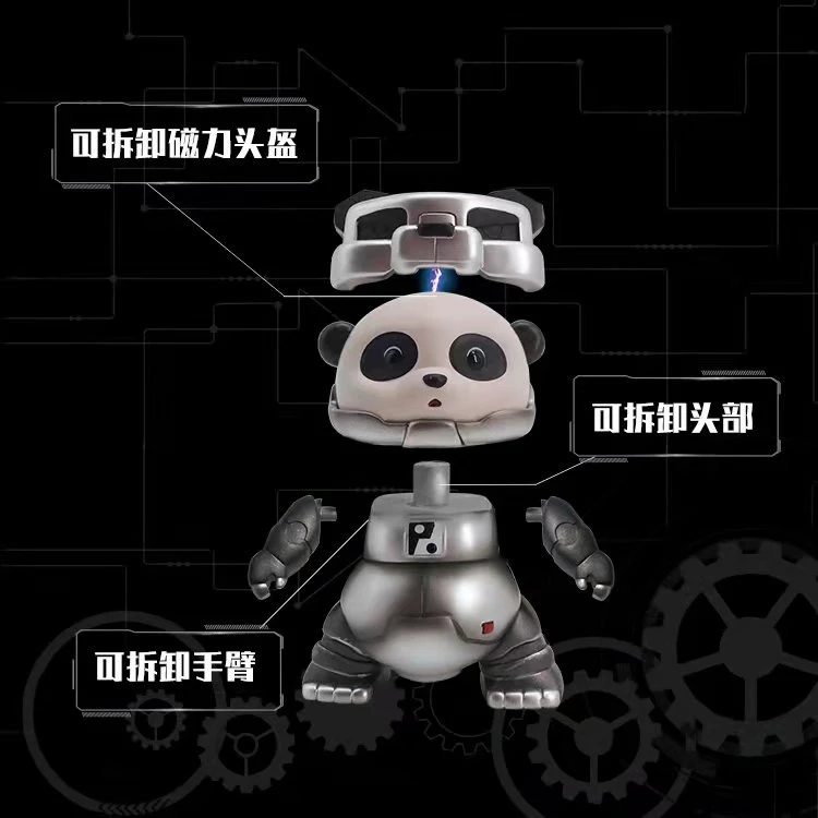 

10cm Panda Anime Figure PANGDA PVC Action Figure Toys Mechanical Panda Figurine Mecha PANGDA Collection Model Doll Gift