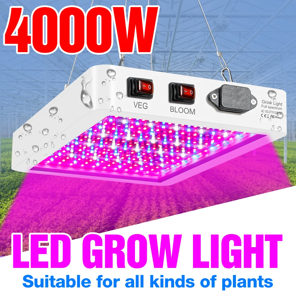 

5000W Grow Lighting Full Spectrum LED Light 220V Phytolamps For Seedlings 4000W Greenhouse Hydroponic Bulb Growth Tent Fitolampy