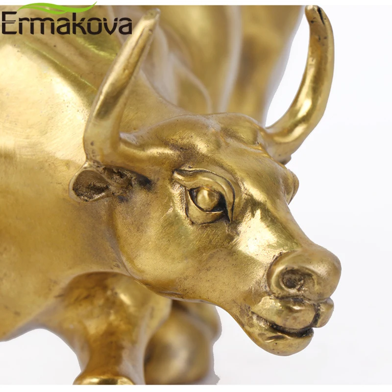 ERMAKOVA Wall Street Золотая свирепого быка фигурка скульптура зарядка фондовый рынок