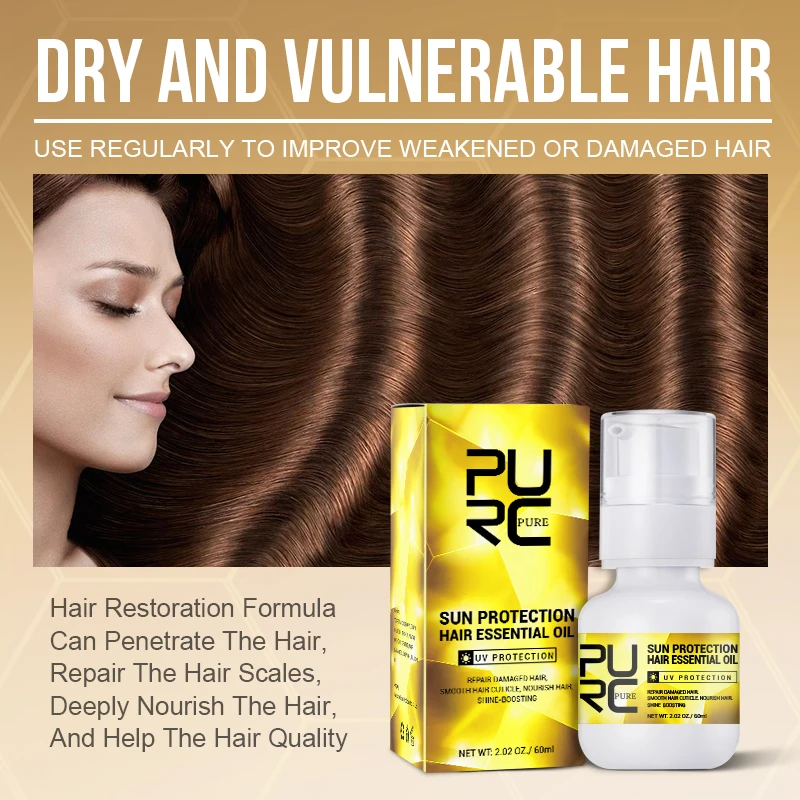 PURC масло для волос выпрямление блестящее восстановление сухая разглаживающая