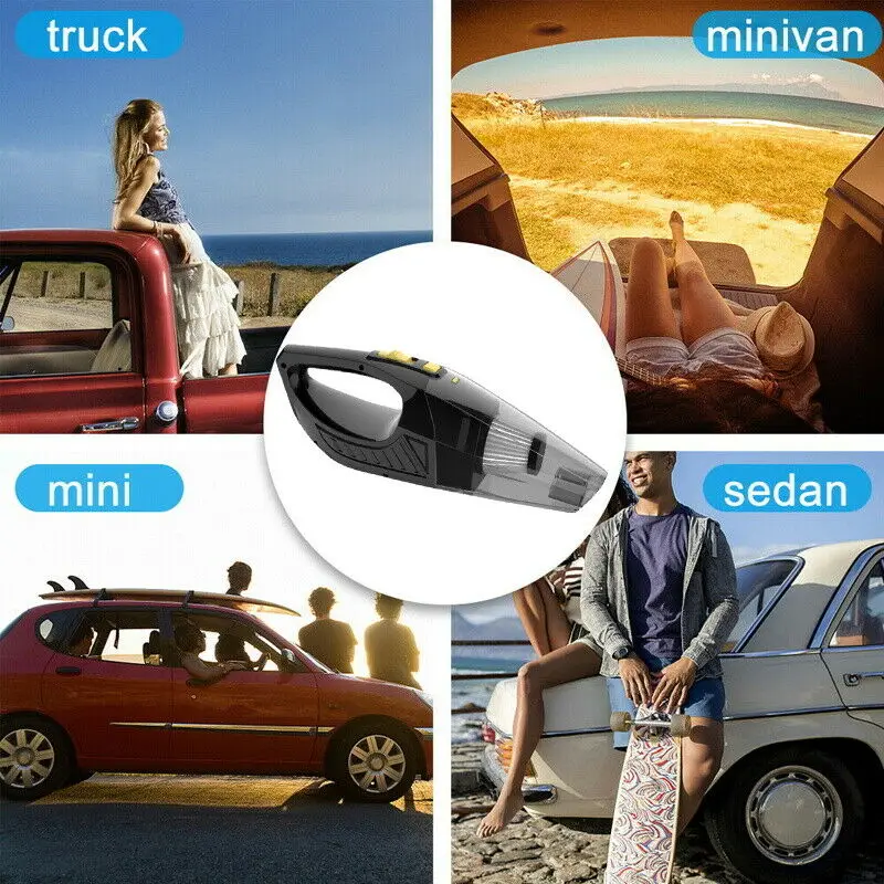 

2021 Newly Car Cordless Handheld Vacuum Cleaner USB Rechargeable Wet and Dry Dual Use for Car and Home Powerful Vaccum Cleaners