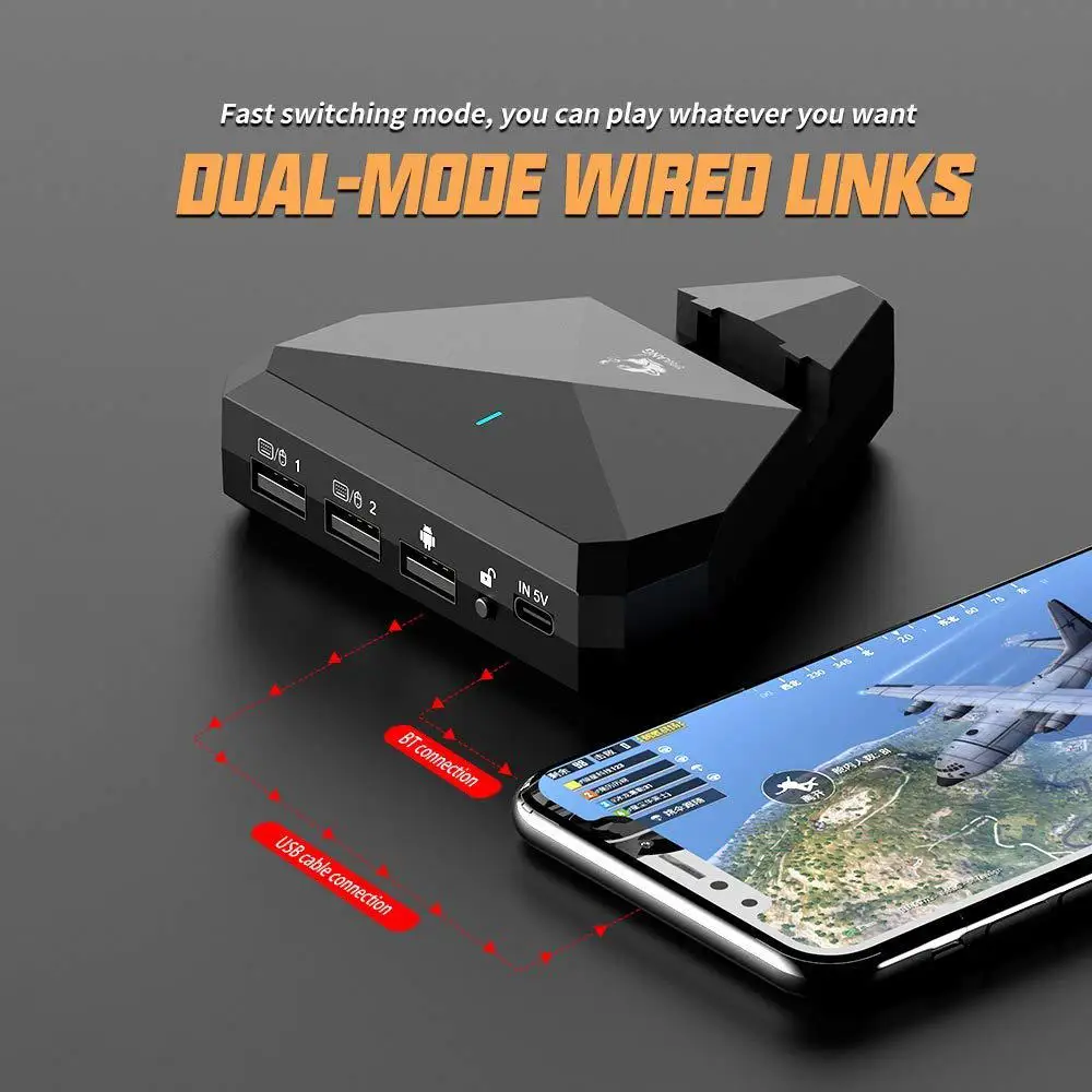 Мобильный геймпад DishyKooker G5 клавиатура мышь игровой конвертер для телефона Android