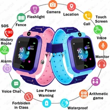Kids Smart Watch SOS GPS Phone Watch Smartwatch 2G Sim Card Photo Waterproof Childrens Smart Watch Gift Clock For Apple Xiaomi