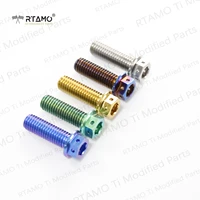 1 piece pack titanium high performance hex flange race spec bolts m8x2025303540455055mml universal fitment