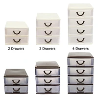 drawer durable plastic office table desktop debris cosmetic drawer style holder storage box white