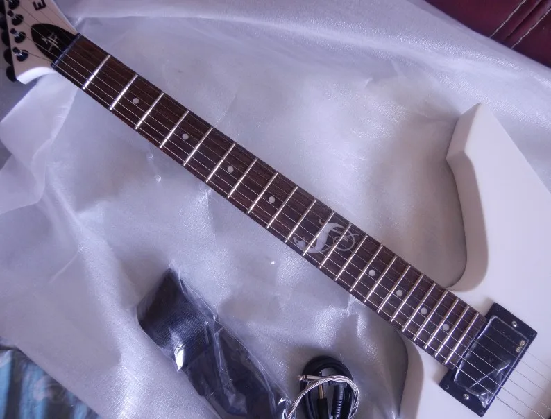 Высокое качество Custom Shop розовое дерево гриф хорошие звукосниматели SNAKEBYTE Джеймс гетфилд белая электрогитара