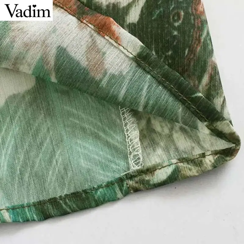 Женское элегантное платье vadim шифоновое миди с цветочным принтом длинным рукавом