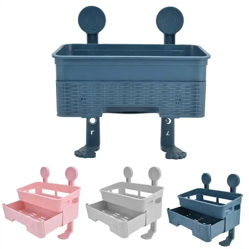 

Аксессуары для ванной комнаты, рифленая двухслойная полка для ванной комнаты, коробка для туалетной бумаги, без перфорации, для кухни и ванн...