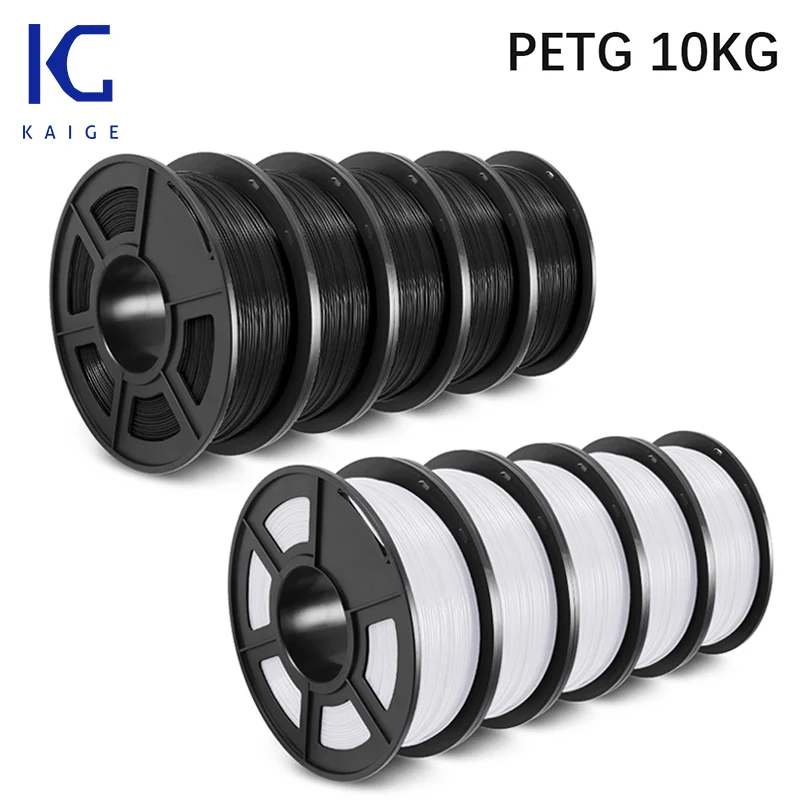 

KAIGE 3D Printer Filament PETG 1.75mm 10KG Tolerance +/-0.02mm 3D Printing Filament Low shrinkage ROSH Certificate For 3D Print