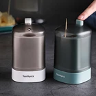 Автоматический выдвижной держатель для зубочисток, контейнер для ватных палочек премиум-класса из пластика, 4 цвета, противоскользящий контейнер для хранения зубочисток, товары для дома