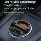 Автомобильное зарядное устройство с двумя USB-портами, 30 Вт, PD 4,0 3,0