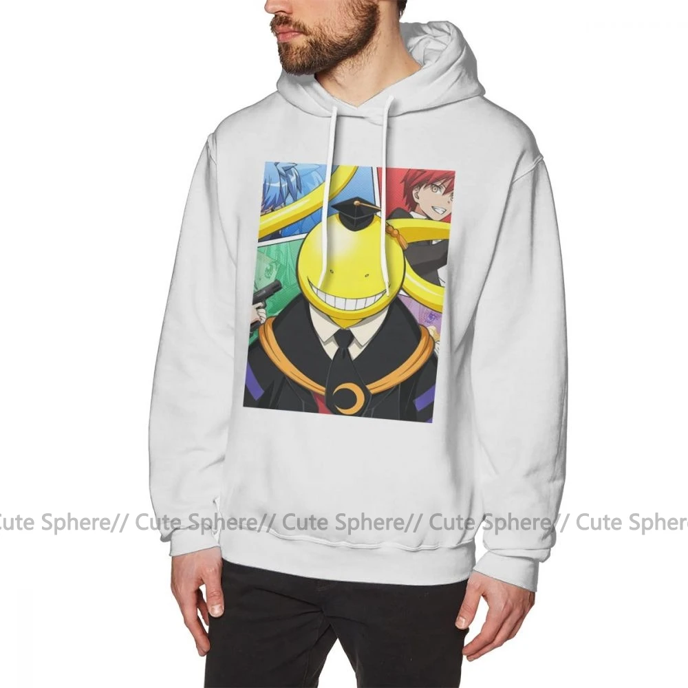 Hoodie kiperation Class, худи KORO SENSEI kiperation, худи фиолетового цвета, длинный пуловер, худи для мужчин, крутые толстовки - Цвет: White