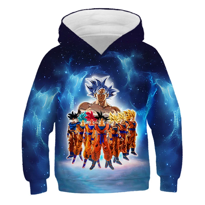 

New Japanese Anime Dragon-Ball 3D Cartoon Hooded Sweatshirt Boys Girls Spring Autumn and Winter Street Harajuku Fashion Hoodies