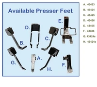 new toe harness foot for juki 441 topeagle tcb 441 left pf right pf bilateral middle foot feet 43423 43424 43425 43405
