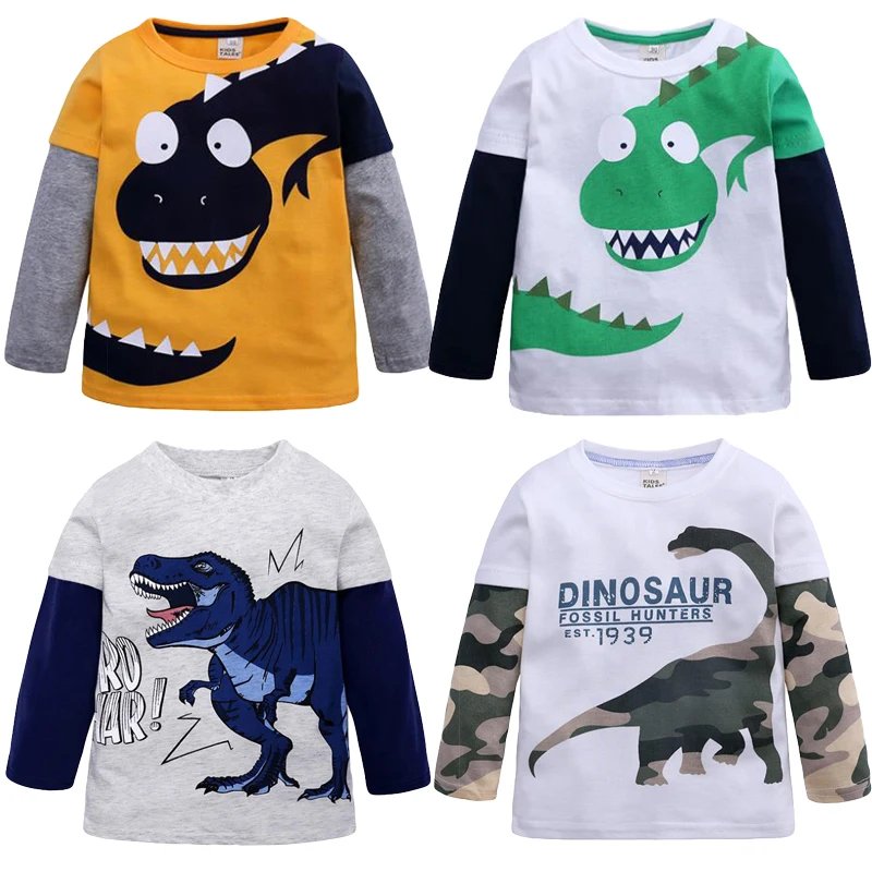 Футболка для маленьких мальчиков Одежда девочек футболка с длинными рукавами и