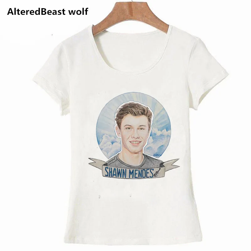 

Shawn mendes Print Female T Shirt Harajuku T-Shirts Women 2019 New Summer Short Sleeve Casual Clothing Punk Tee Tops