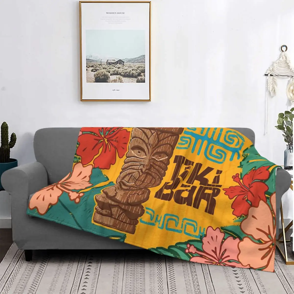 

Manta de Bar Tiki, colcha a cuadros para cama, sofah, toalla de playa, manta Thermal MICA, edredones y colcha