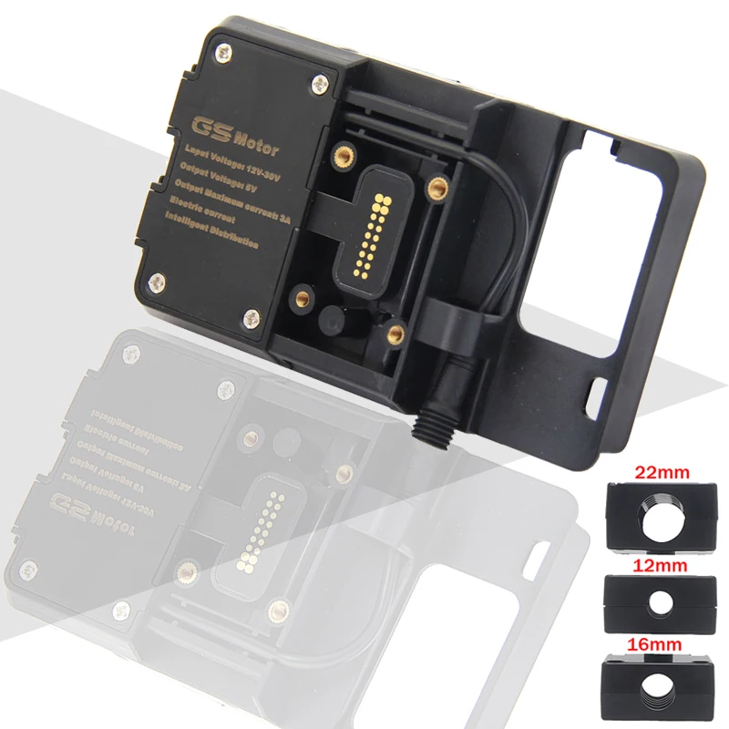 

Mobile Phone Motorcycle Navigation Bracket USB Charging Holder For R1200GS F800GS ADV F700GS R1250GS CRF1000L 12mm 16mm 22mm