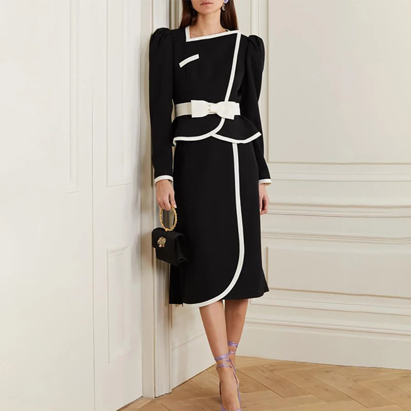 Для женщин Женский офисный жакет Демисезонный Colorblock (цветовой блок) туника с