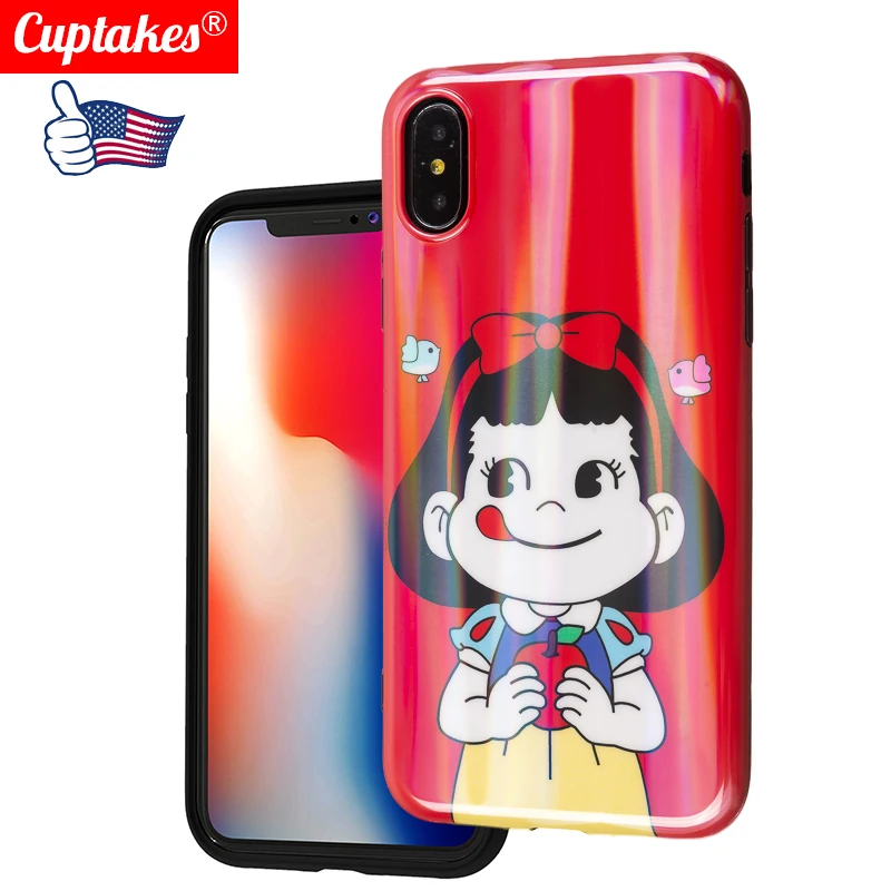 Роскошный Блестящий глянцевый мягкий силикон imd чехол для iPhone X XR 10 XS Max 7 Plus 8 6 6S