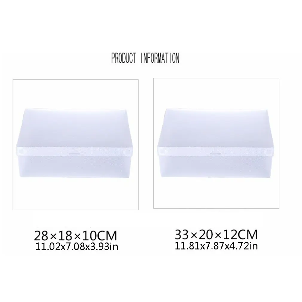 

1pcs Transparent Shoes Storage Box Foldable Plastic Shoe Storage Case Holder Shoebox Dust-proof Shoes Organizer Boxe