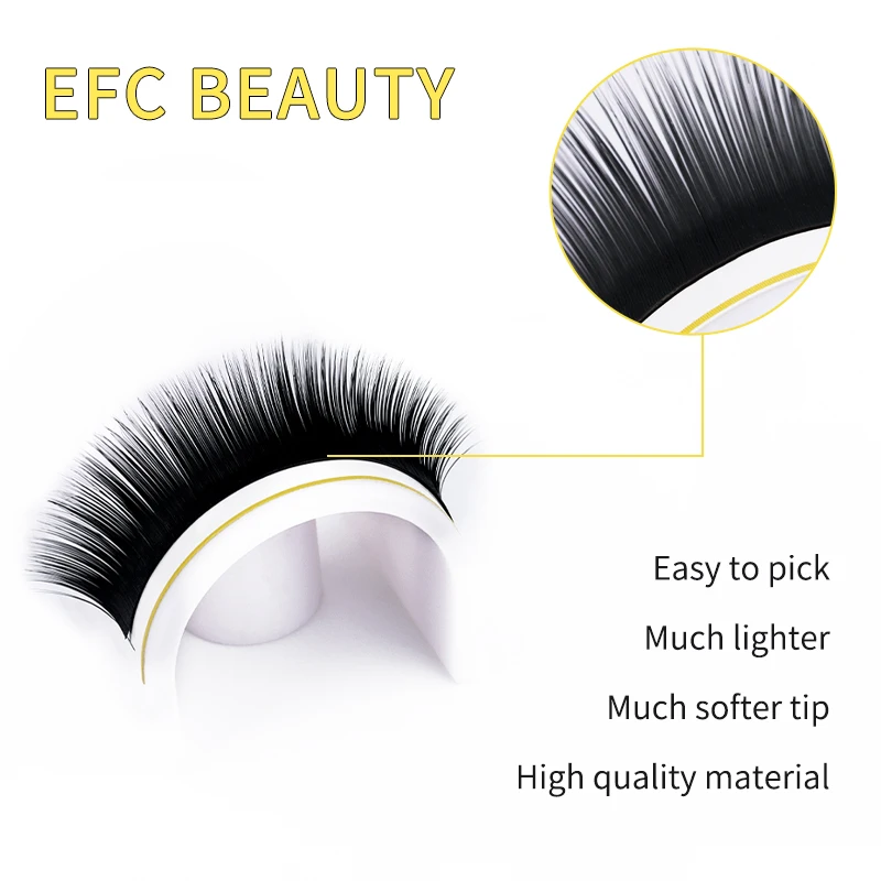 Efc beauty 0 12 15 Индивидуальные ресницы эллипс матовые плоские наращивание ресниц |