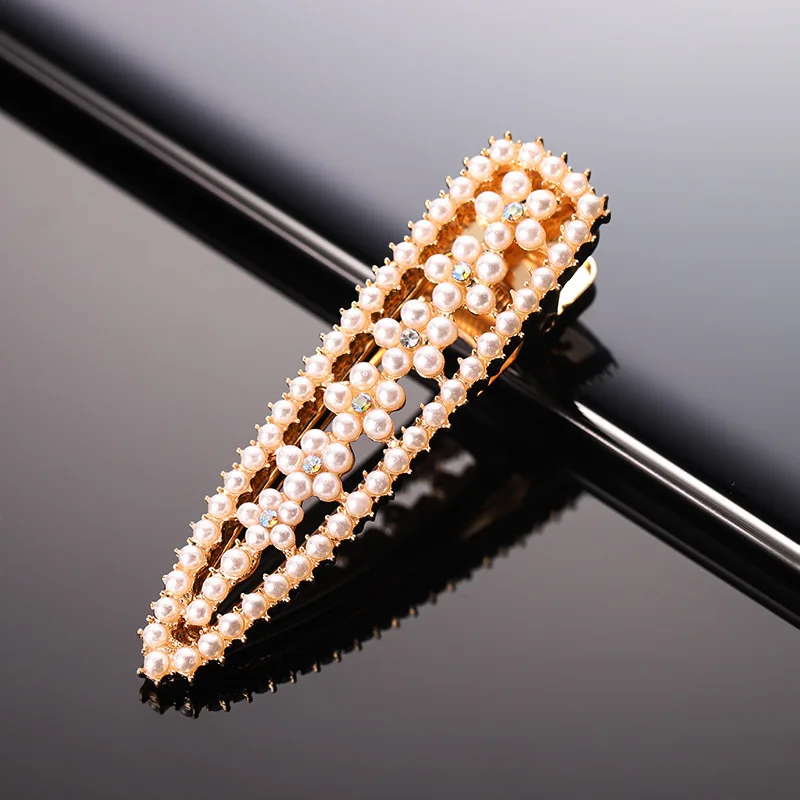 Мода перламутровыми бусинами Заколки для волос отдыха в ночном клубе утконоса