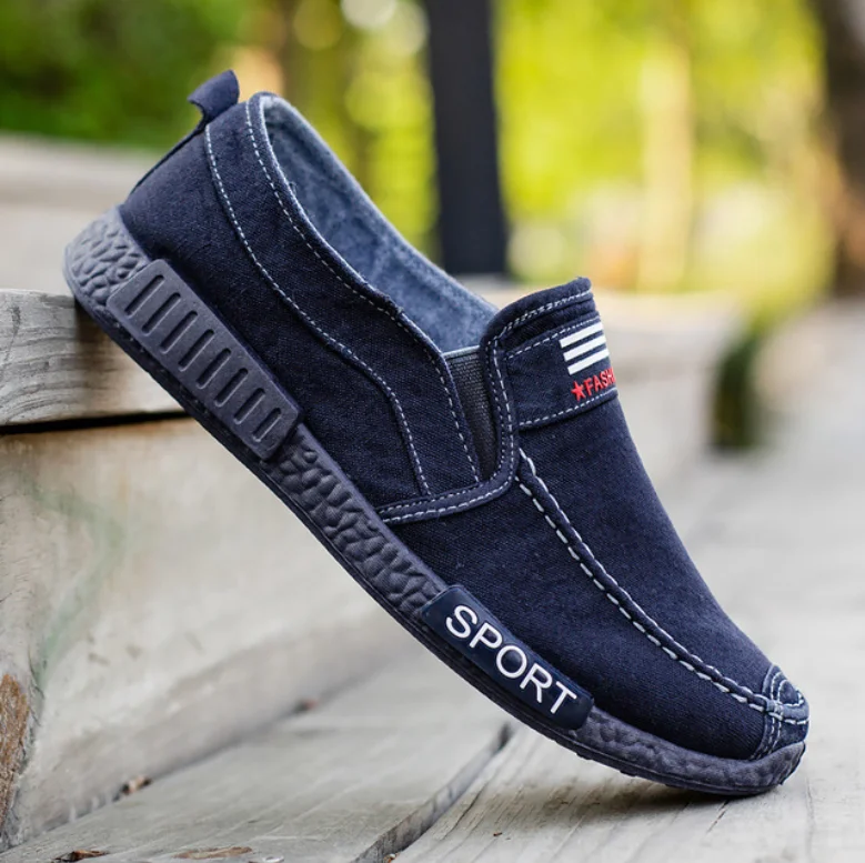 

Summer men's shoes Korean trend wild old Beijing canvas shoes casual shoes men's pedal lazy cloth shoes