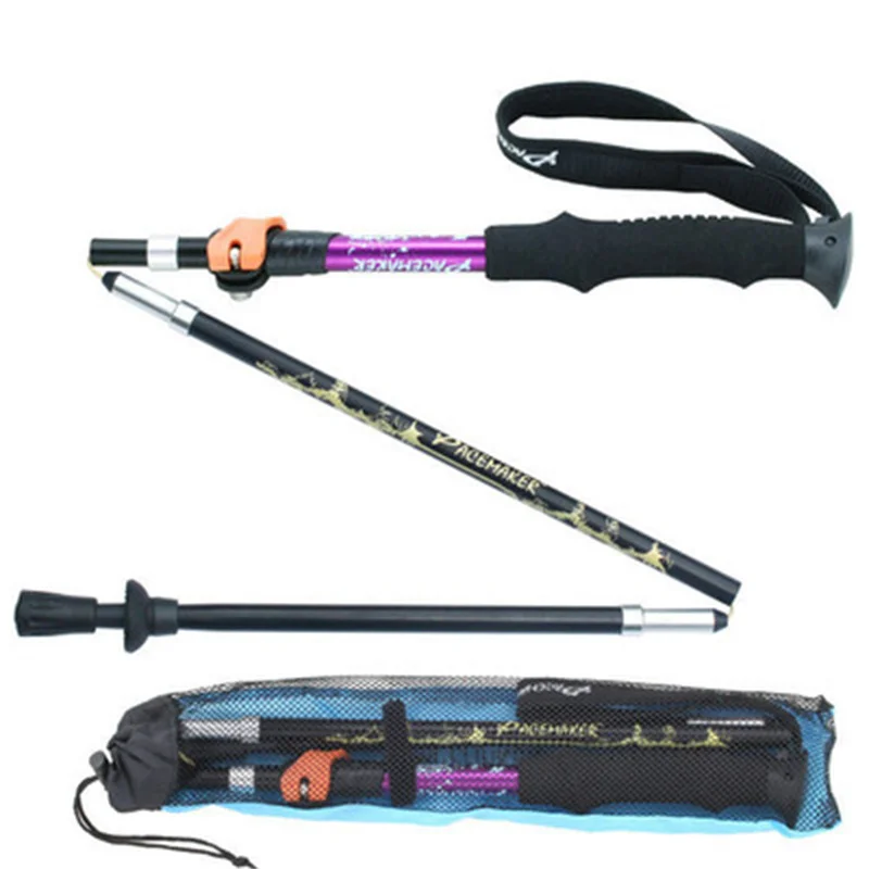 

Trekking Poles Outdoor Folding Hiking Lightweight Aluminum Alloy Storage Trekking Poles Carbon Fiber Lightweight Walking Sticks