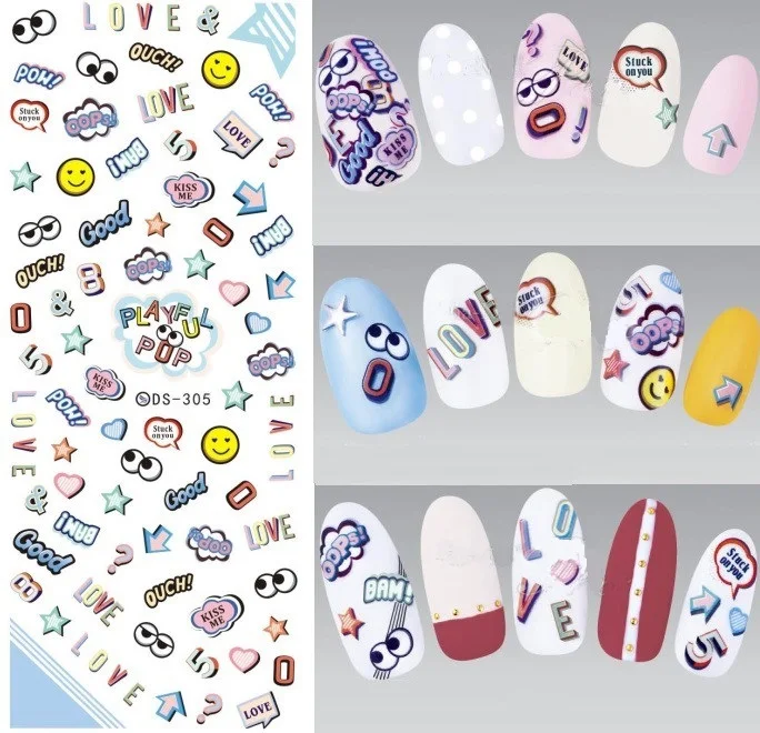 Cartoon Patterns! Nails Art Manicure Water Transfer Decal Decorations Design Nail Sticker For Tips Beauty | Красота и здоровье