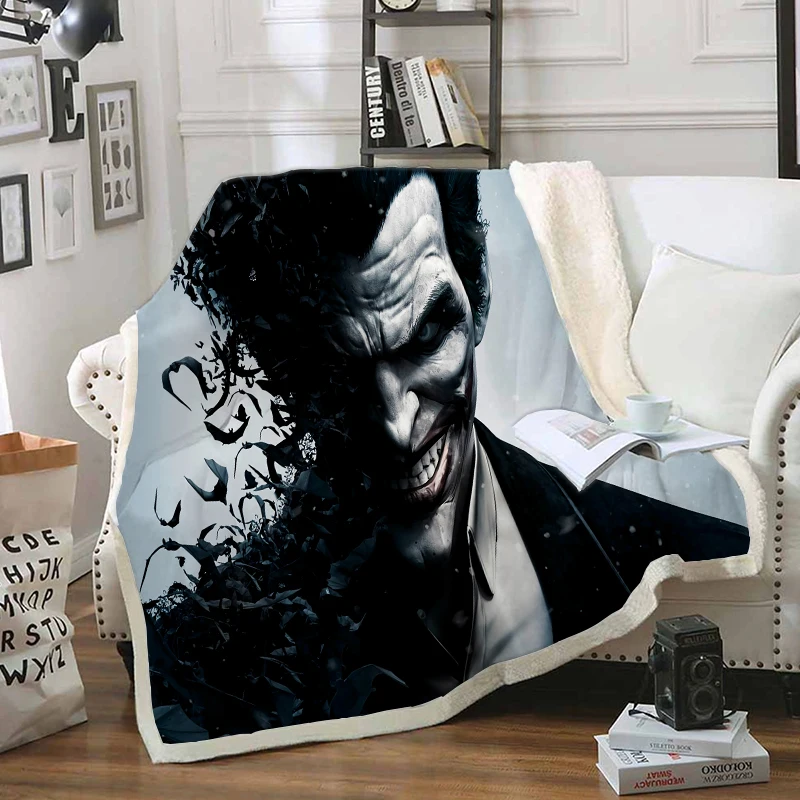Одеяло из шерпы с забавным принтом Джокера домашний текстиль сказочный стиль 09 |
