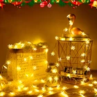 Гирлянда на рождественскую елку со снеговиком, 2 м, 20 светодиодов, Рождественское украшение для дома, 2022 рождественские украшения на новый год