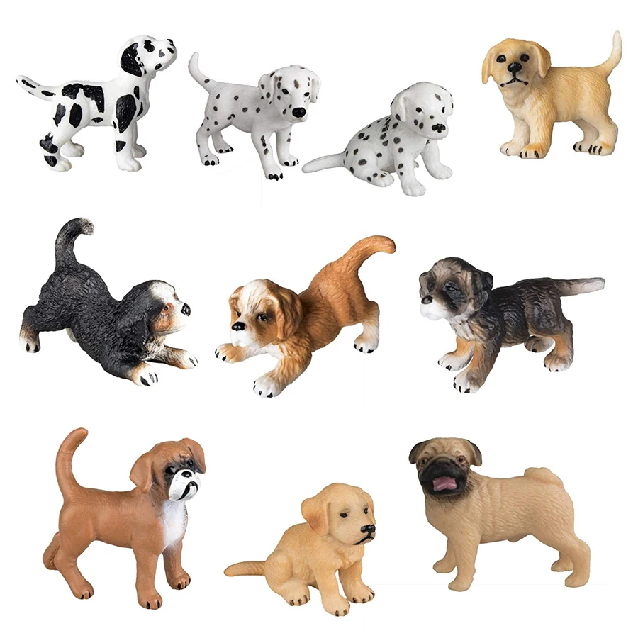Моделирование ретривера мопса далматинская собака модель животного фигурки