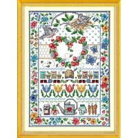 joy sunday love counted cross stitch printed 1114ct diy dmc embroidery kits needlework sets for home decor handmade gift