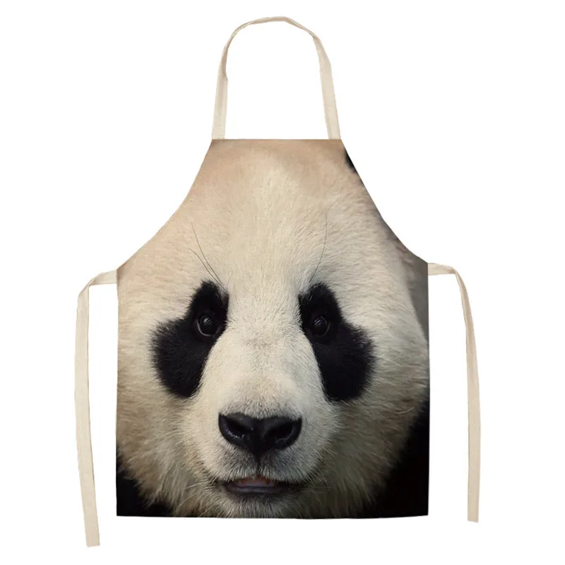 1 шт. кошка тигр Собака Сова Кухонный Фартук с принтом без рукавов из хлопка и льна