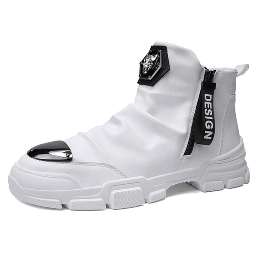 Новые Модные ботильоны в стиле хип хоп для молодых мужчин повседневная обувь